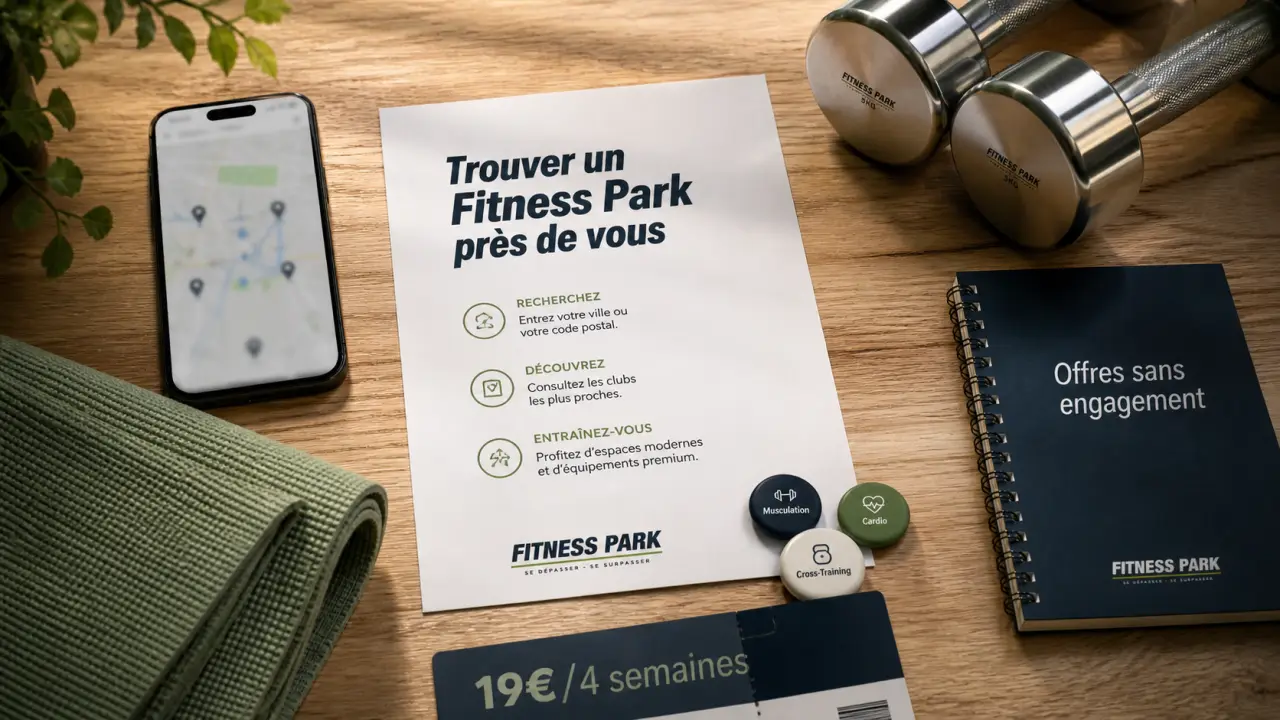 Fitness Park autour de moi : clubs proches et offres 19€/4 semaines