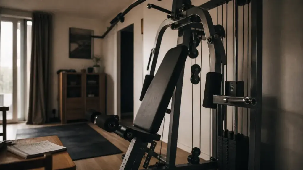 Machine de musculation compacte à domicile : station home gym pour tout le corps