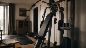 Machine de musculation compacte à domicile : station home gym pour tout le corps