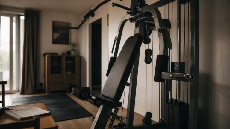Machine de musculation compacte à domicile : station home gym pour tout le corps
