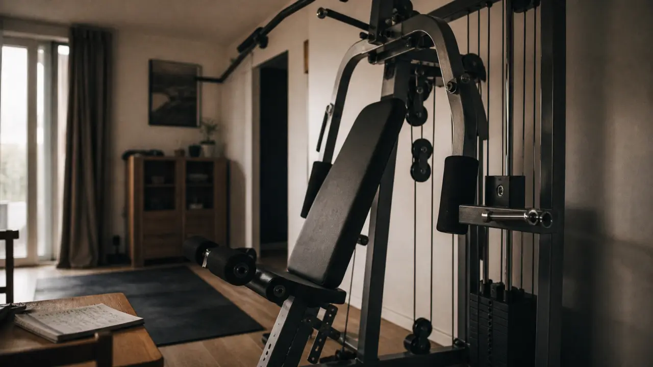 Machine de musculation compacte à domicile : station home gym pour tout le corps