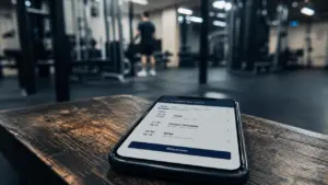 Planet Fitness : écran application pour réserver