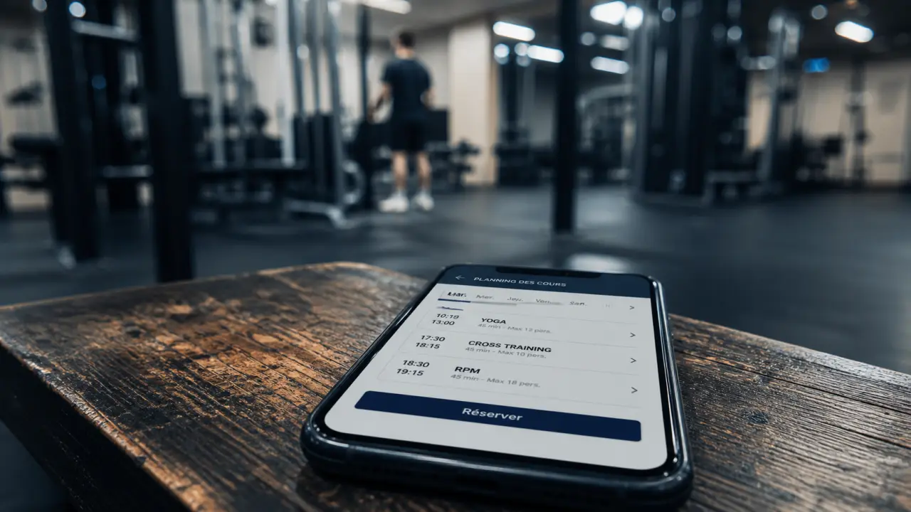 Planet Fitness : écran application pour réserver