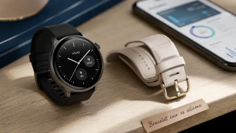 vivo fitness band : bracelet cuir vs silicone sur vivo Watch 3