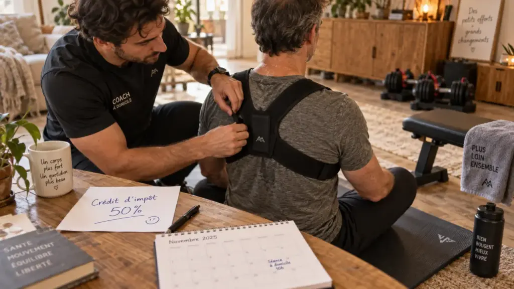 Tarif coach sportif à domicile et crédit d’impôt 50% : coach à domicile en séance