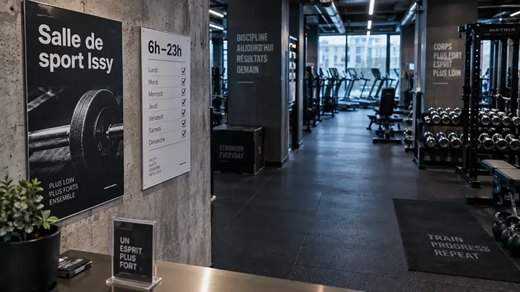 Salle de sport issy les moulineaux fitness park : entrée et horaires 6h–23h