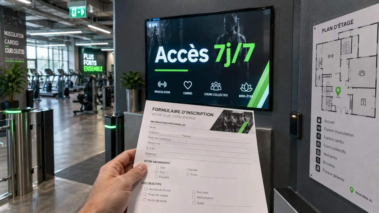 Salle de sport Mérignac Fitness Park, entrée accès 7j/7
