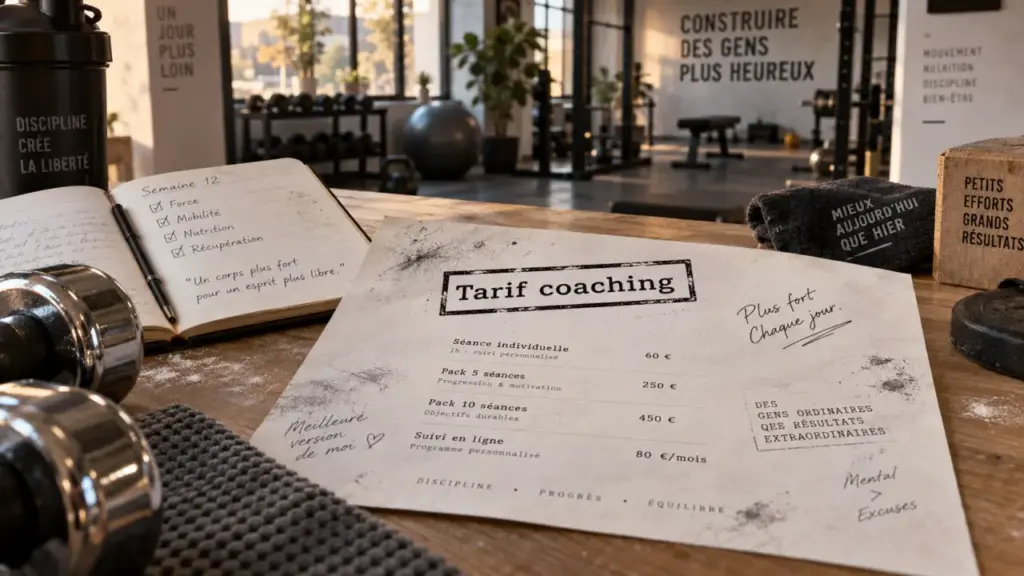 Tarif coach sportif : prix coaching et suivi