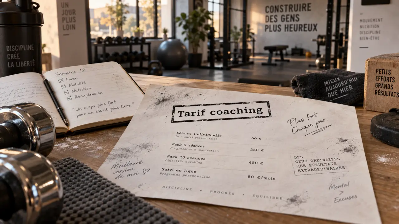 Tarif coach sportif : prix coaching et suivi