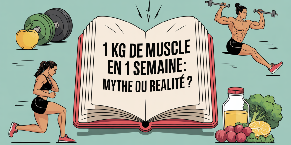 carnet d'entraînement, haltère, aliments sains, mythe ou réalité 1 kg muscle