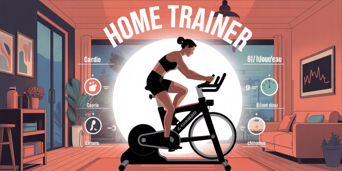 1h de home trainer par jour silhouette vélo statique salon