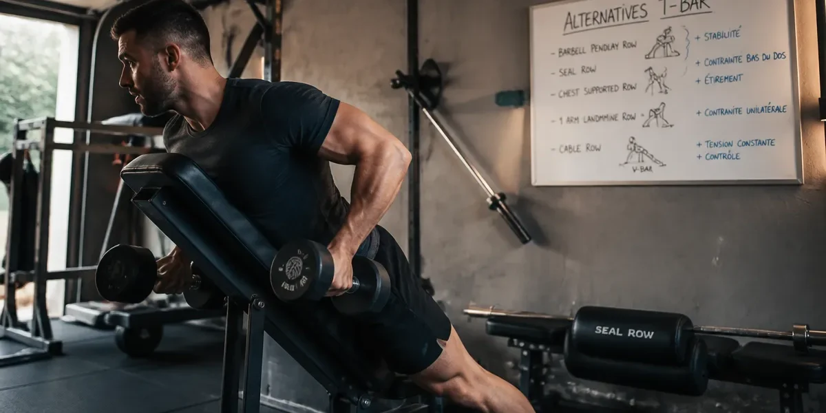 5 alternatives for t bar row : muscler le dos sans machine spécifique