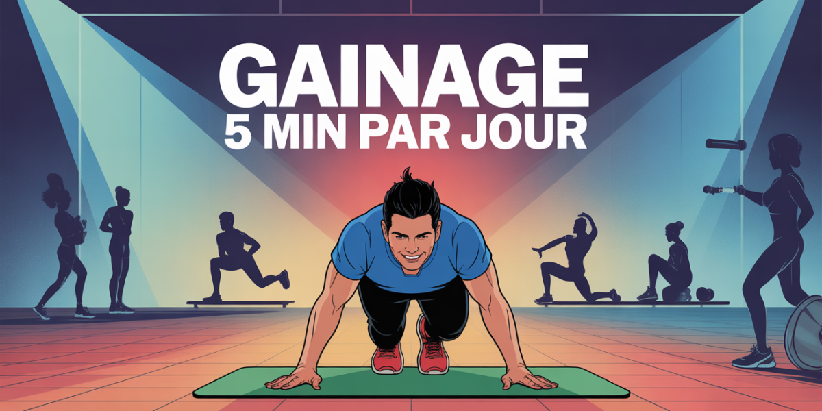 personnage faisant planche 5 min de gainage par jour resultat