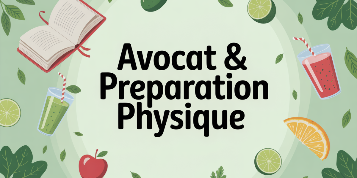 Avocat stylise preparation physique sport bien-etre
