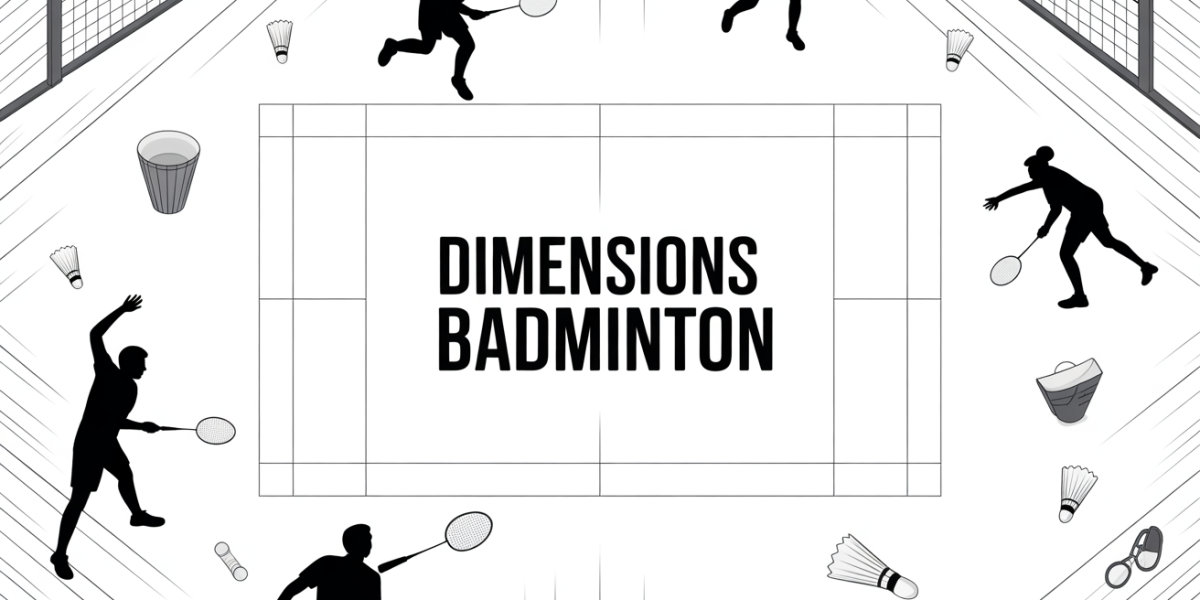 illustration badminton dimensions terrain vue dessus