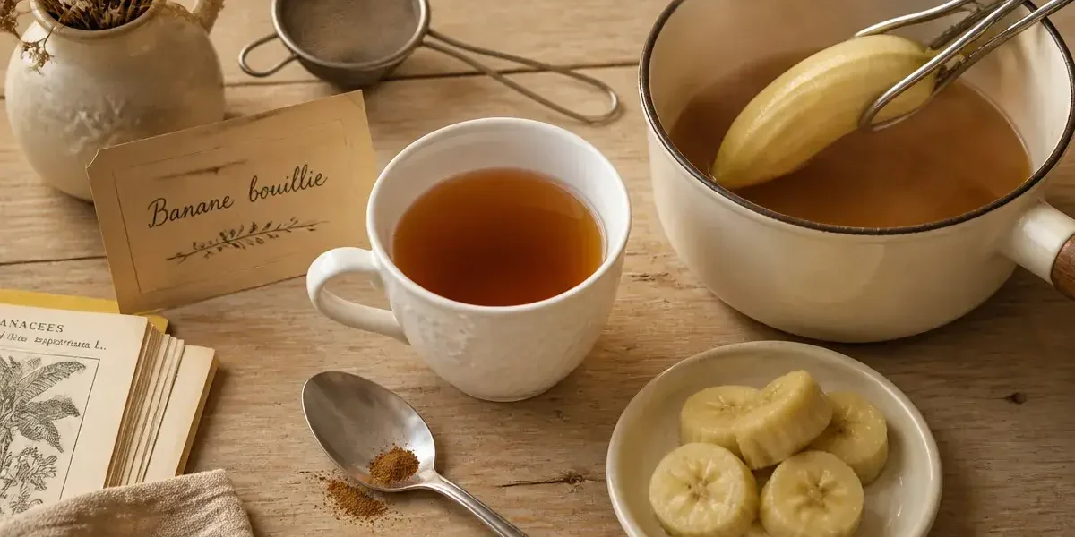 Banane bouillie et banane bouillie bienfaits santé en infusion