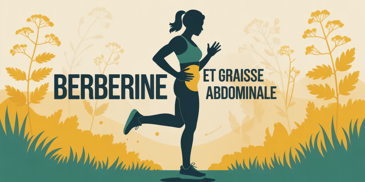 Illustration silhouette perte de graisse abdominale berberine