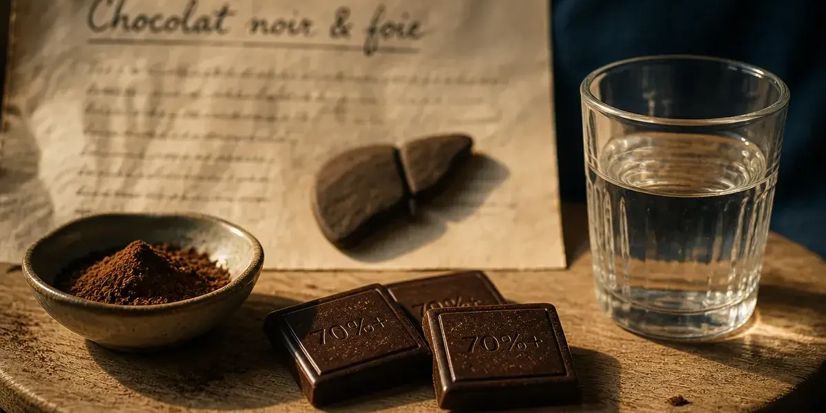 Bienfaits du chocolat noir sur le foie : 3 carrés quotidiens