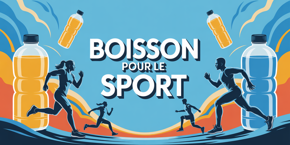 Illustration dynamique boisson pour le sport silhouettes sportives