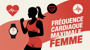 calcul fc max femme silhouette sportive symbole cardio