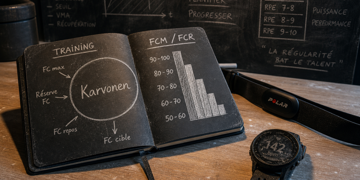 Calculer la frequence cardiaque : plages FCM/FCR et Karvonen