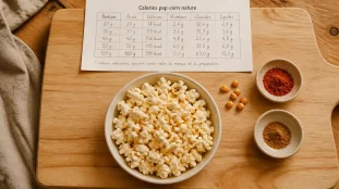 Calories 100g pop corn nature, bol de pop-corn nature