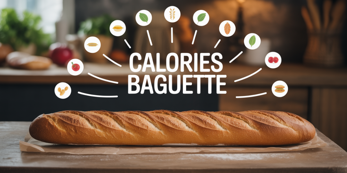 calories baguette traditionnelle sur table bois