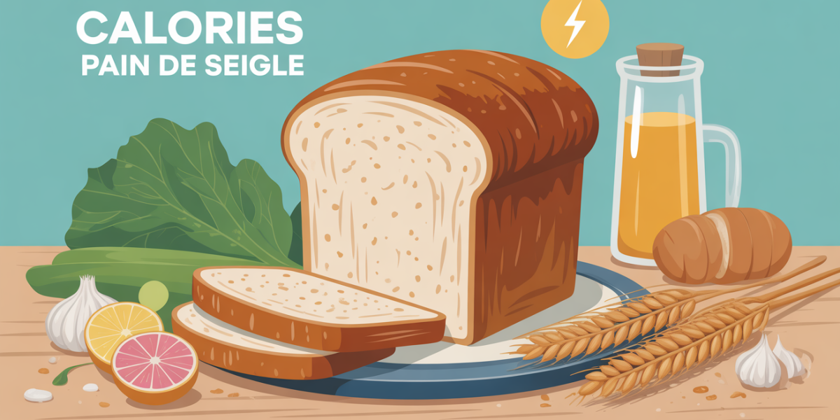 calories du pain de seigle illustration moderne