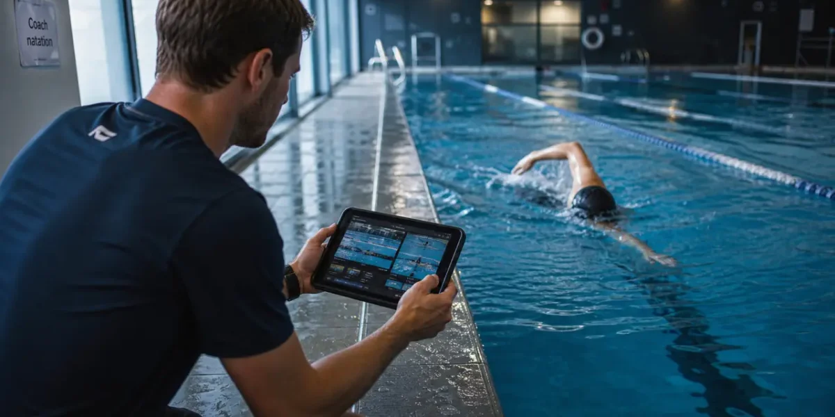Coach sportif de natation en piscine pour améliorer la technique de nage et l’efficacité