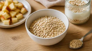 Combien de grammes de flocons d’avoine le matin : bol de 45 g pour satiété