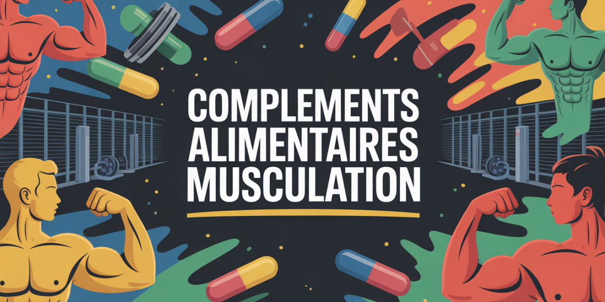 complement alimentaire pour la musculation illustration moderne