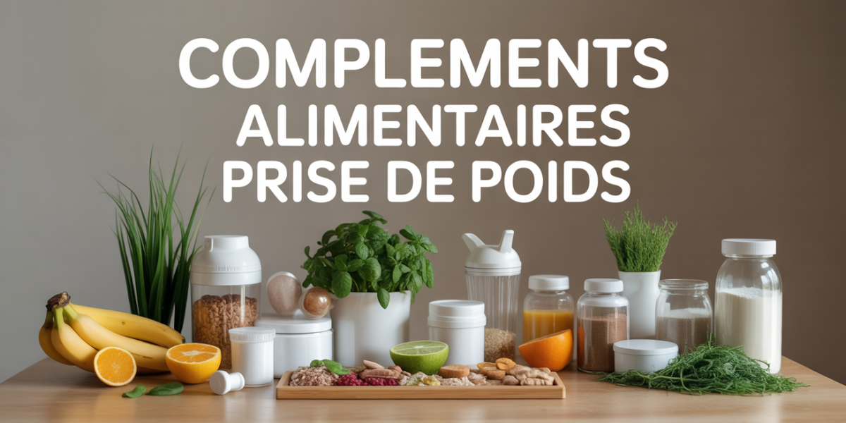 table avec complements alimentaires prise de poids et aliments sportifs
