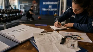 Contrats et diplômes pour une formation dans le sport en alternance, bureau sportif.