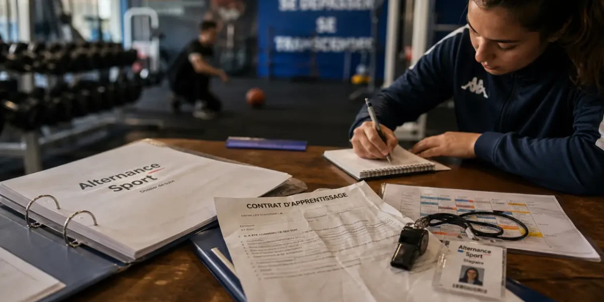 Contrats et diplômes pour une formation dans le sport en alternance, bureau sportif.