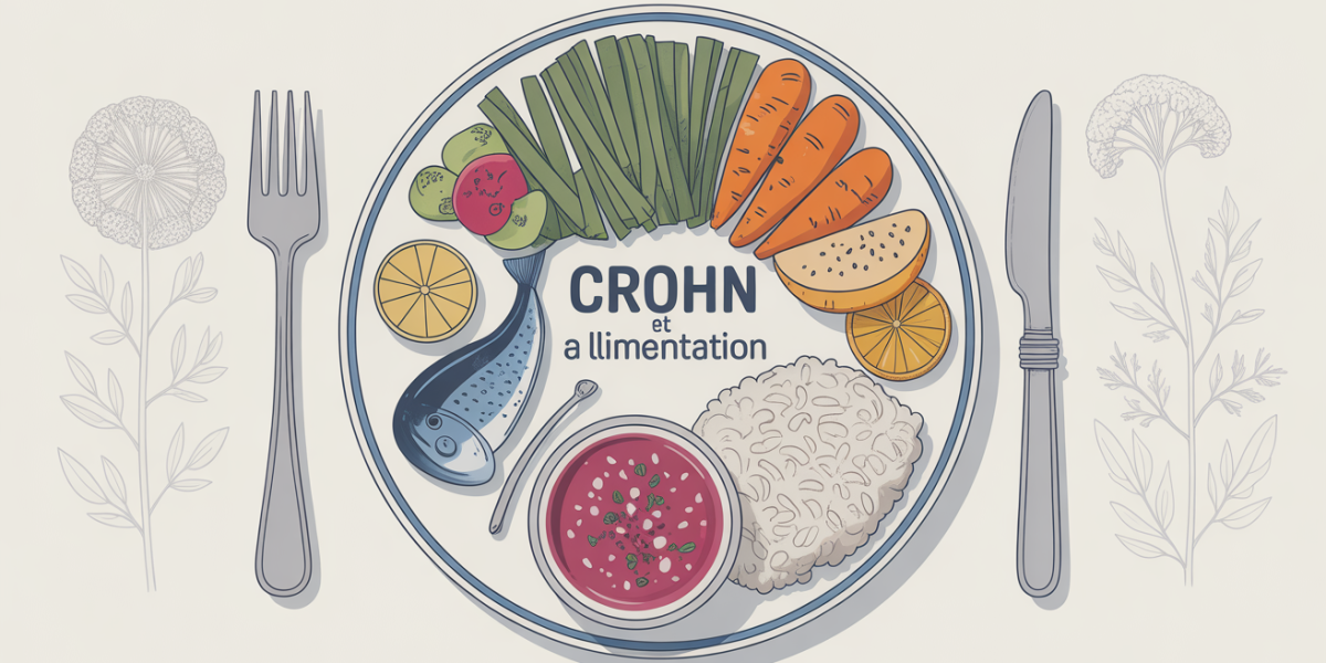 Assiette équilibrée Crohn riz poisson légumes compote