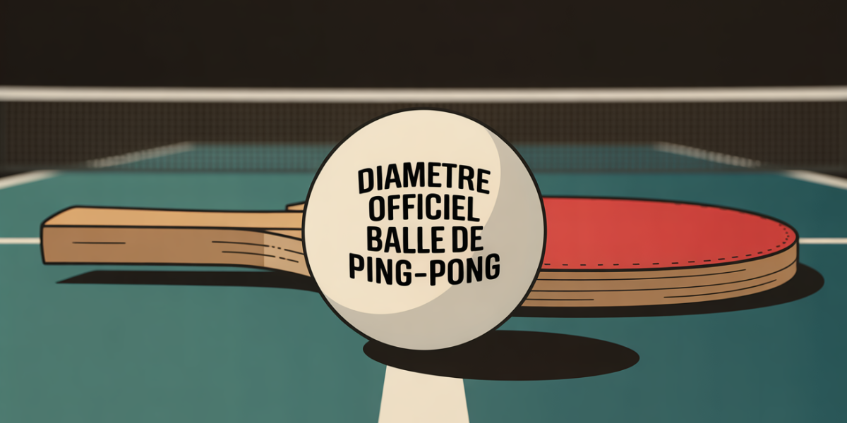gros plan diamètre balle de ping pong officielle