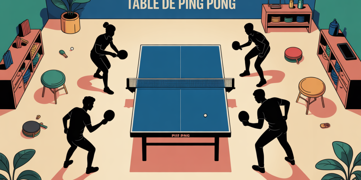 Salle avec table de ping pong dimension table de ping pong