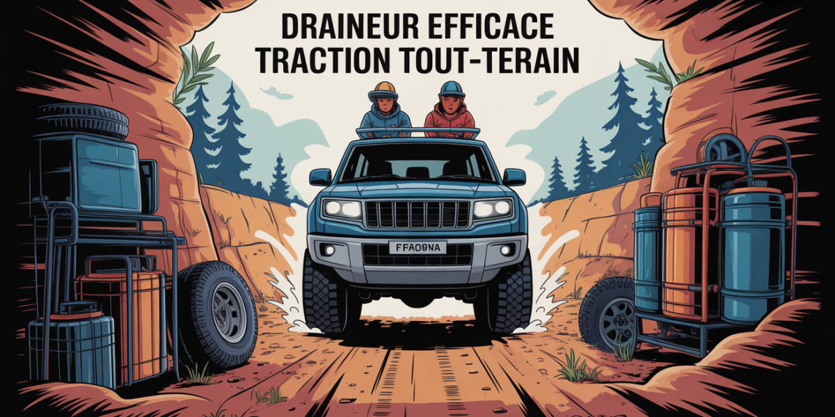 Draineur efficace pour degonfler pneus boue sable