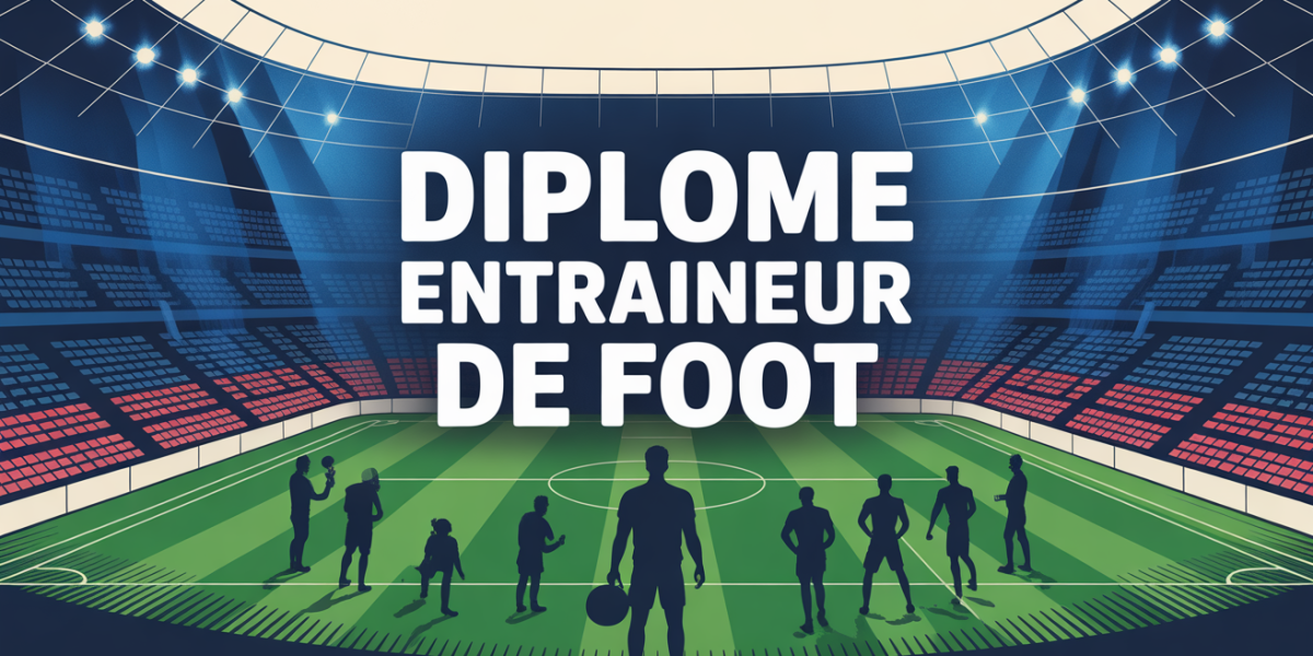 entraineur de foot formation sur stade illustration