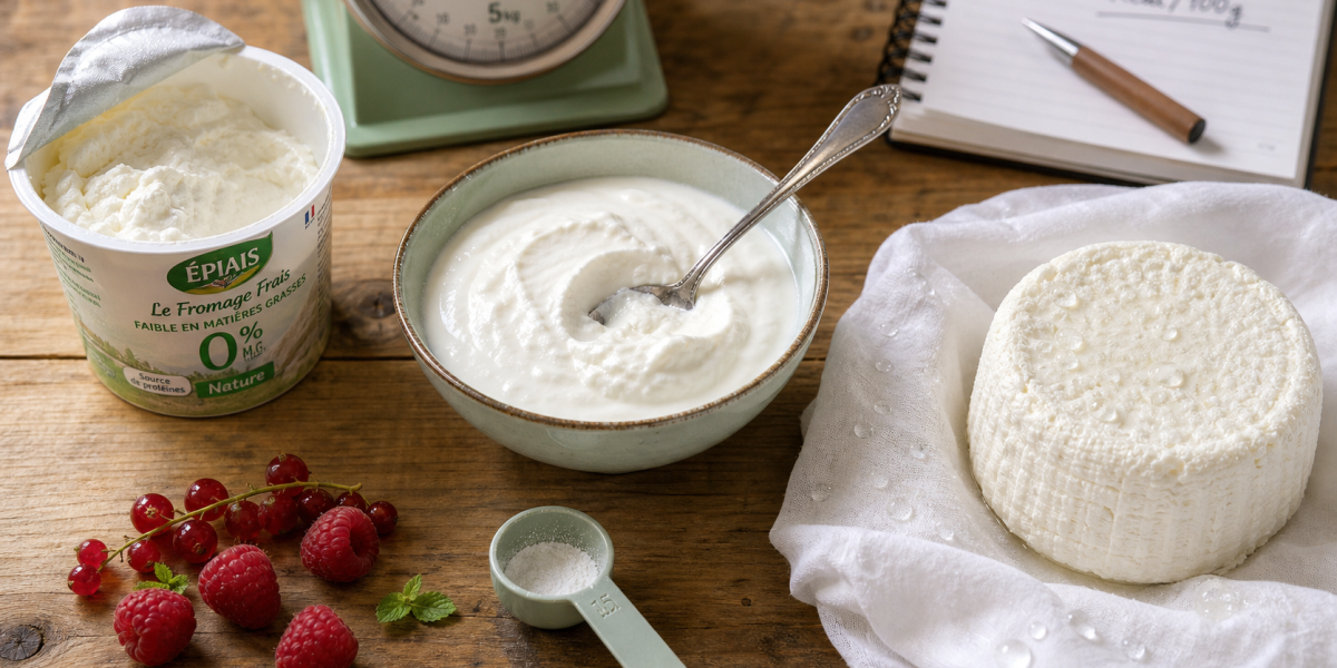 Fromage le moins calorique : fromage blanc 0%, quark et cottage cheese