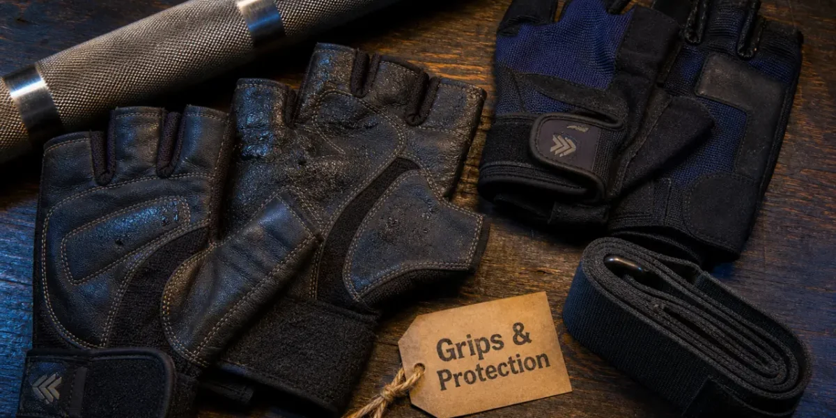 Gant musculation en cuir pour améliorer le grip et protéger les mains