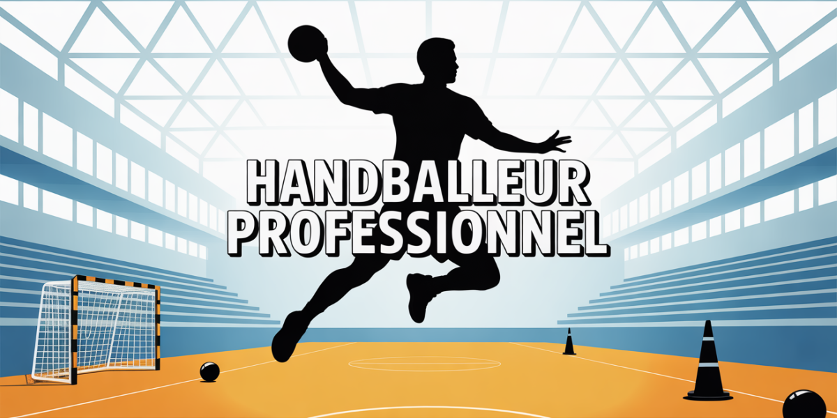 silhouette handballeur pro saut terrain