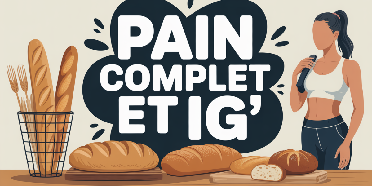 pain complet et baguette sur table, indice glycemique