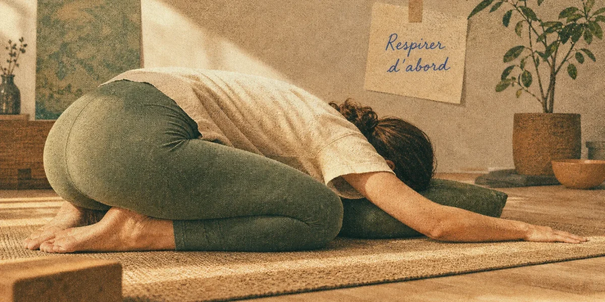 Le yoga pour débutant : posture de l’enfant sur tapis