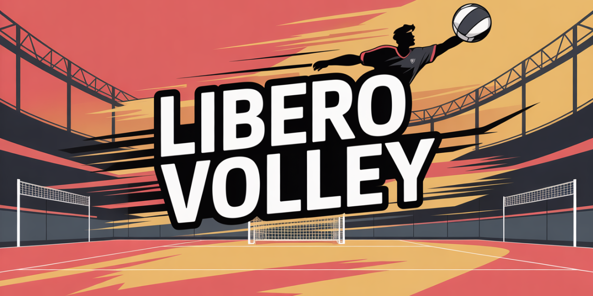 Image de libero volley en action defensive