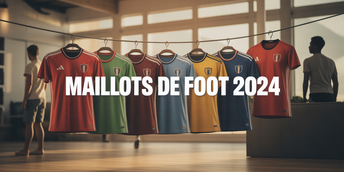 Scène dynamique maillots de foot 2024 modernes