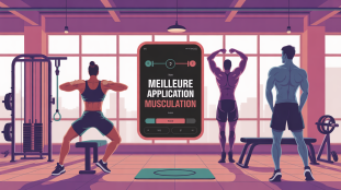 meilleur application musculation salle illustration moderne
