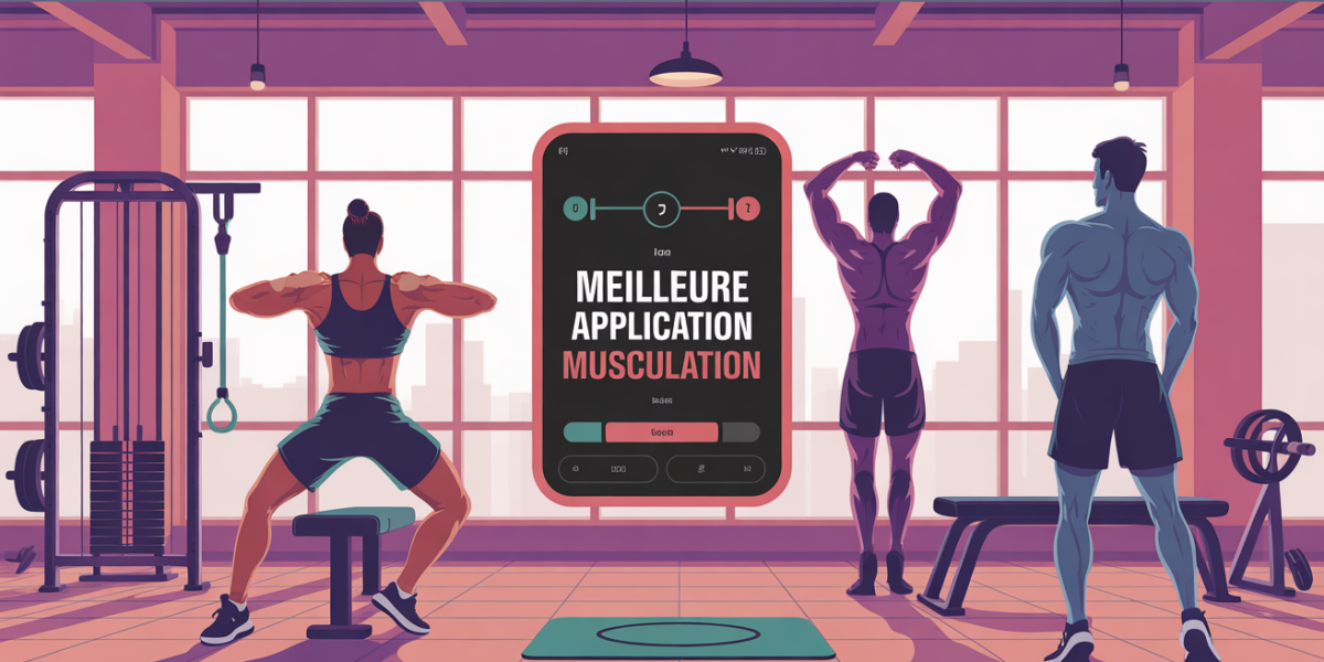 meilleur application musculation salle illustration moderne
