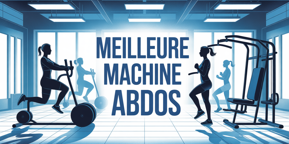 Salle entraînement avec machines abdos et texte meilleure machine abdos