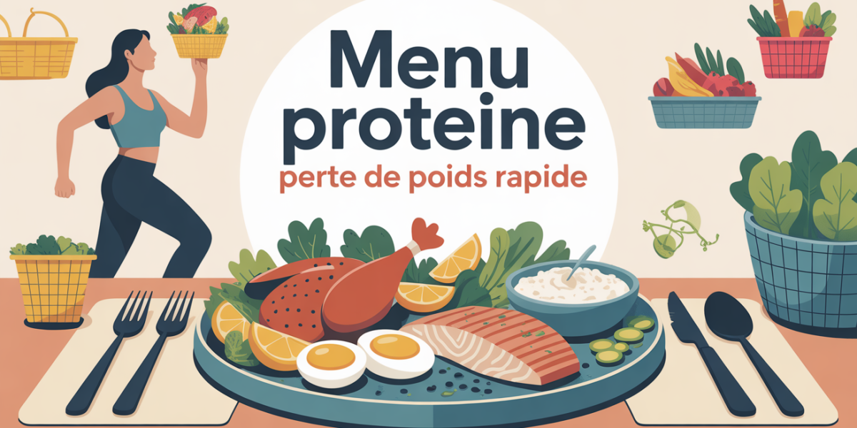 plateau repas menu proteine pour perte de poids rapide